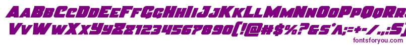 Justiceital-fontti – violetit fontit valkoisella taustalla