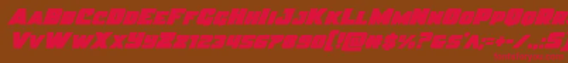 Justiceital Font – Red Fonts on Brown Background