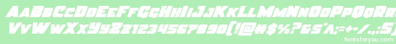 Justiceital Font – White Fonts on Green Background