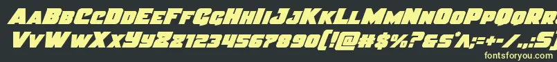 Justiceital Font – Yellow Fonts on Black Background