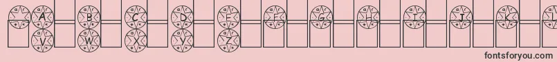 Medalha-fontti – mustat fontit vaaleanpunaisella taustalla