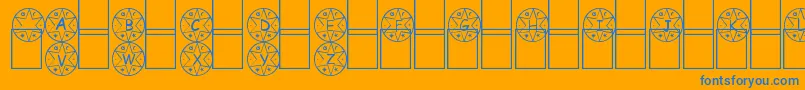 Medalha-fontti – siniset fontit oranssilla taustalla