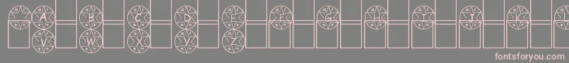 Medalha Font – Pink Fonts on Gray Background