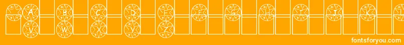 Medalha Font – White Fonts on Orange Background