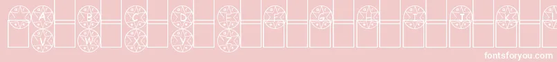 Шрифт Medalha – белые шрифты на розовом фоне
