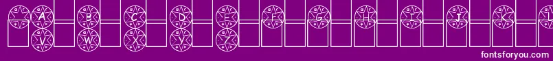 Medalha Font – White Fonts on Purple Background