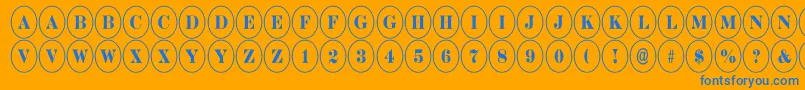 DiscoserifnrRegular Font – Blue Fonts on Orange Background