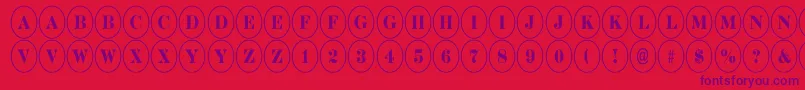 DiscoserifnrRegular Font – Purple Fonts on Red Background