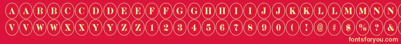 DiscoserifnrRegular Font – Yellow Fonts on Red Background