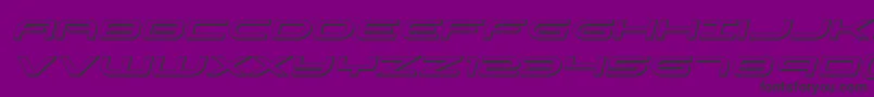 Antietam3Dital Font – Black Fonts on Purple Background