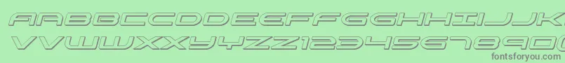 Antietam3Dital Font – Gray Fonts on Green Background