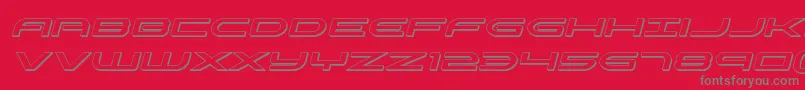 Czcionka Antietam3Dital – szare czcionki na czerwonym tle
