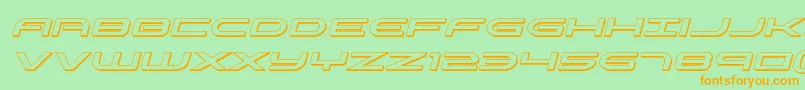 Antietam3Dital Font – Orange Fonts on Green Background