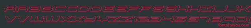 Antietam3Dital Font – Red Fonts on Black Background