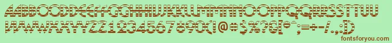 BosaNgs-fontti – ruskeat fontit vihreällä taustalla