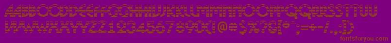 フォントBosaNgs – 紫色の背景に茶色のフォント