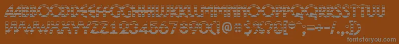 BosaNgs-fontti – harmaat kirjasimet ruskealla taustalla
