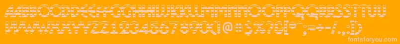 BosaNgs-fontti – vaaleanpunaiset fontit oranssilla taustalla