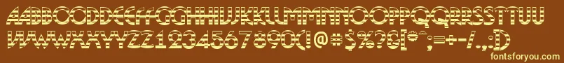BosaNgs-fontti – keltaiset fontit ruskealla taustalla