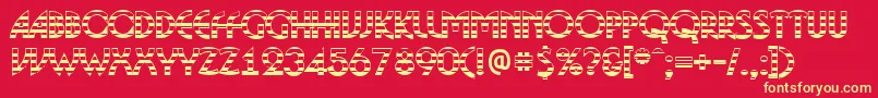 BosaNgs Font – Yellow Fonts on Red Background