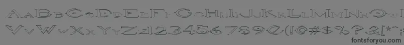 HaloOutlineregular-Schriftart – Schwarze Schriften auf grauem Hintergrund