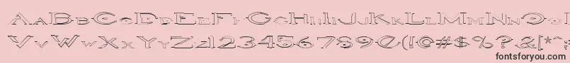 HaloOutlineregular Font – Black Fonts on Pink Background