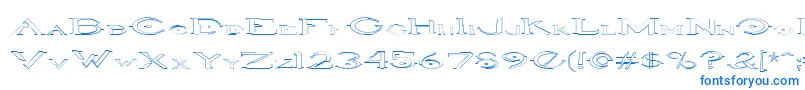 HaloOutlineregular-fontti – siniset fontit valkoisella taustalla