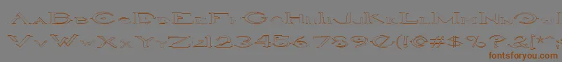 HaloOutlineregular Font – Brown Fonts on Gray Background