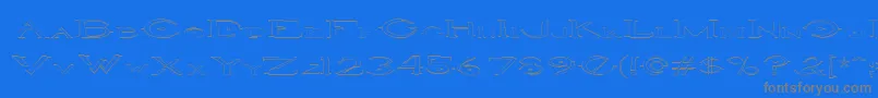 HaloOutlineregular Font – Gray Fonts on Blue Background