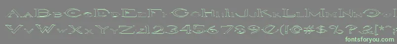 HaloOutlineregular Font – Green Fonts on Gray Background
