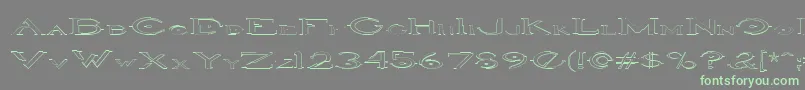 HaloOutlineregular-Schriftart – Grüne Schriften auf grauem Hintergrund