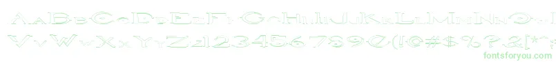 HaloOutlineregular-Schriftart – Grüne Schriften