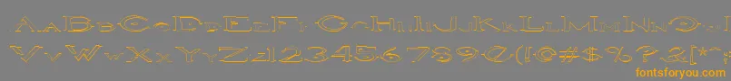 HaloOutlineregular Font – Orange Fonts on Gray Background