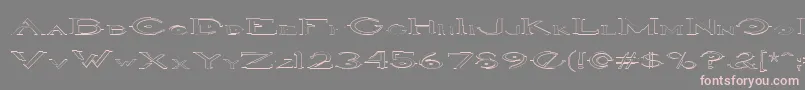 Шрифт HaloOutlineregular – розовые шрифты на сером фоне