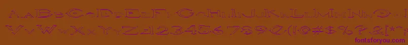 HaloOutlineregular Font – Purple Fonts on Brown Background