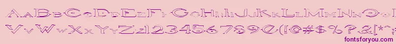 HaloOutlineregular Font – Purple Fonts on Pink Background