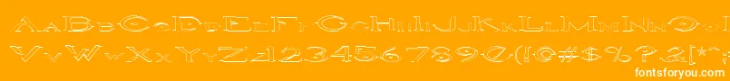 HaloOutlineregular Font – White Fonts on Orange Background