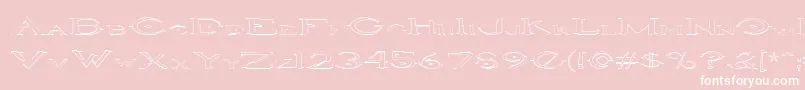 HaloOutlineregular-Schriftart – Weiße Schriften auf rosa Hintergrund