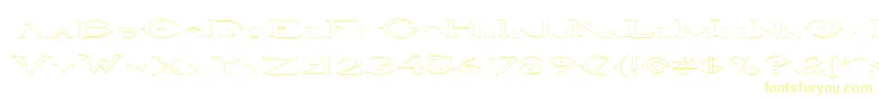 HaloOutlineregular Font – Yellow Fonts on White Background