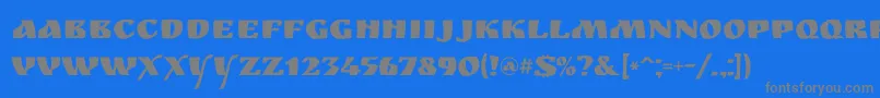 Ruslan-Schriftart – Graue Schriften auf blauem Hintergrund