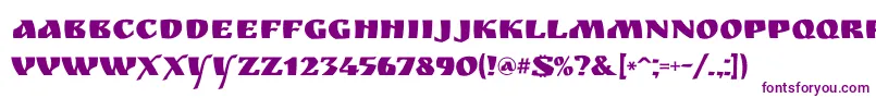 Ruslan Font – Purple Fonts on White Background