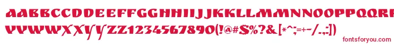 Ruslan Font – Red Fonts on White Background