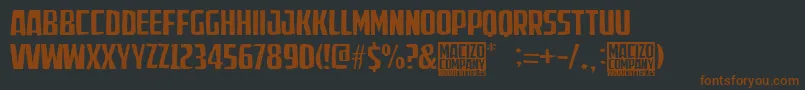 MacizoCompany Font – Brown Fonts on Black Background