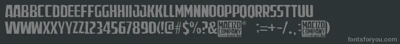 MacizoCompany Font – Gray Fonts on Black Background