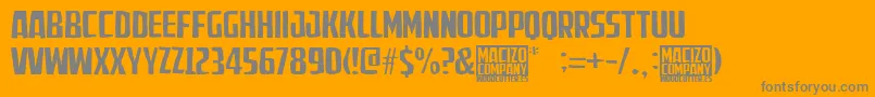 MacizoCompany Font – Gray Fonts on Orange Background