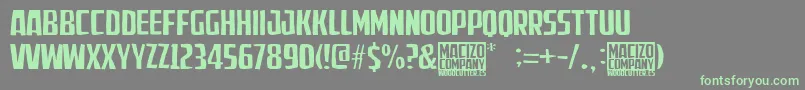 MacizoCompany Font – Green Fonts on Gray Background