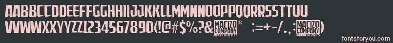 MacizoCompany Font – Pink Fonts on Black Background
