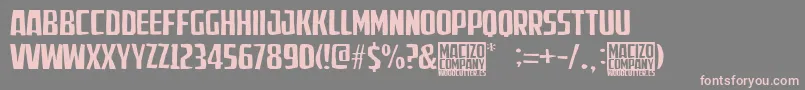 MacizoCompany Font – Pink Fonts on Gray Background