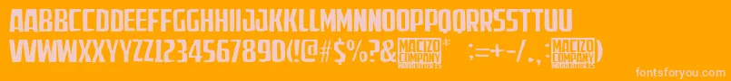 MacizoCompany Font – Pink Fonts on Orange Background