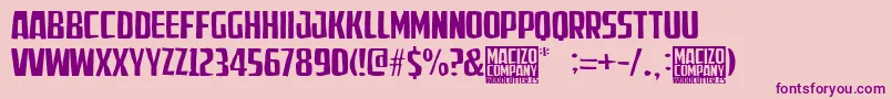 MacizoCompany Font – Purple Fonts on Pink Background